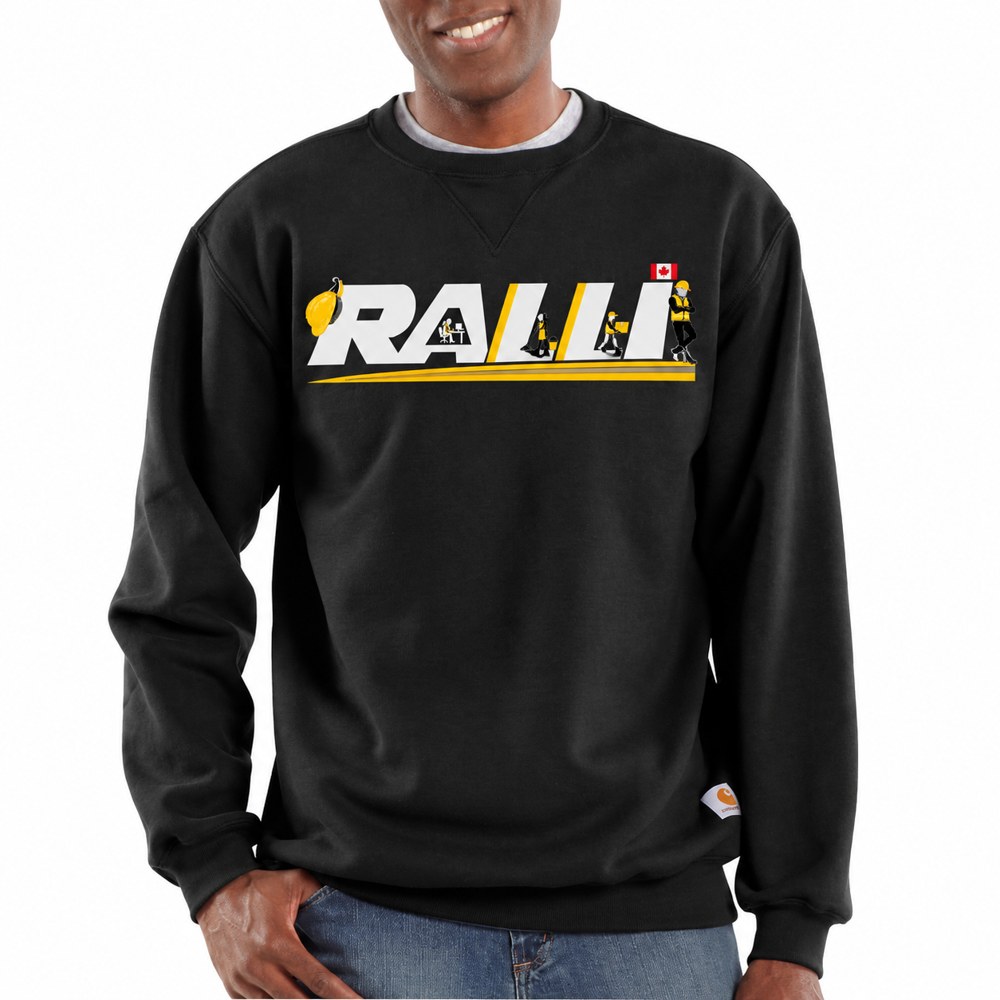 Carhartt Ralli Crewneck with Ralli logo — customization mockup