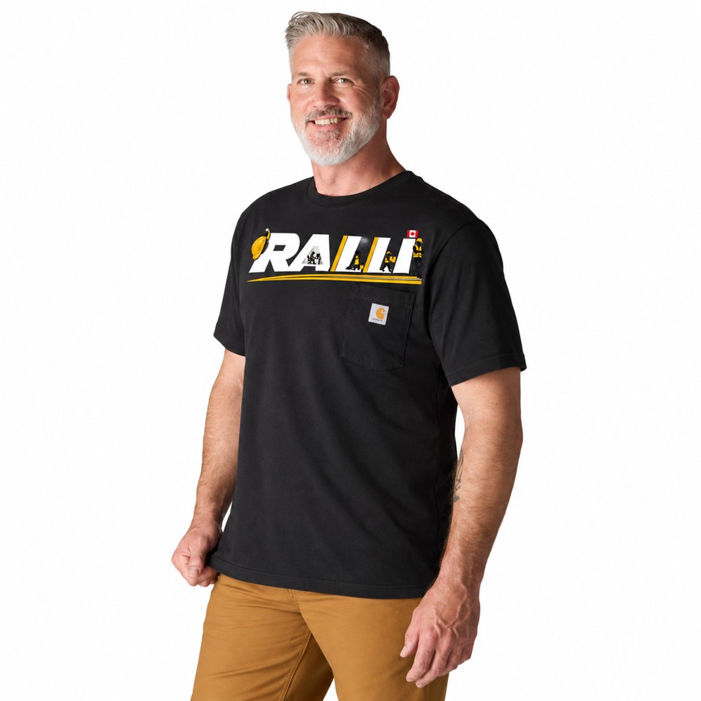 Carhartt Ralli Pocket Tee with Ralli logo — customization mockup